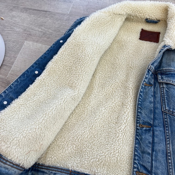 Abercrombie & Fitch Sherpa lined jeans jacket - Picture 2 of 5